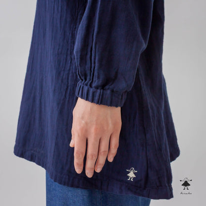 ダブルガーゼ丸衿チュニック