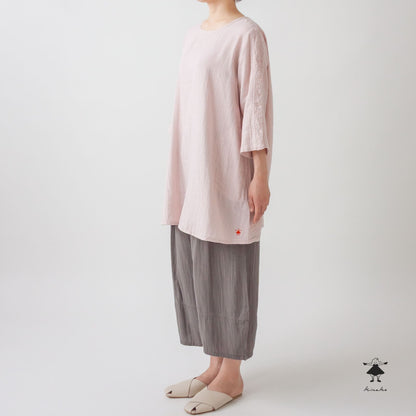 ダブルガーゼ袖切替チュニック