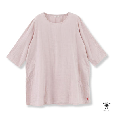 ダブルガーゼ袖切替チュニック