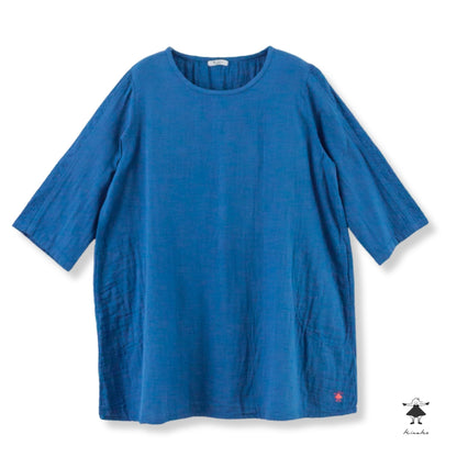 ダブルガーゼ袖切替チュニック