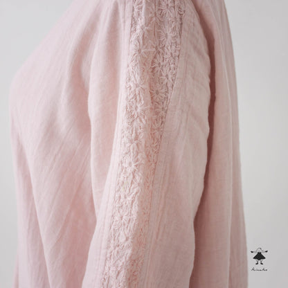 ダブルガーゼ袖切替チュニック