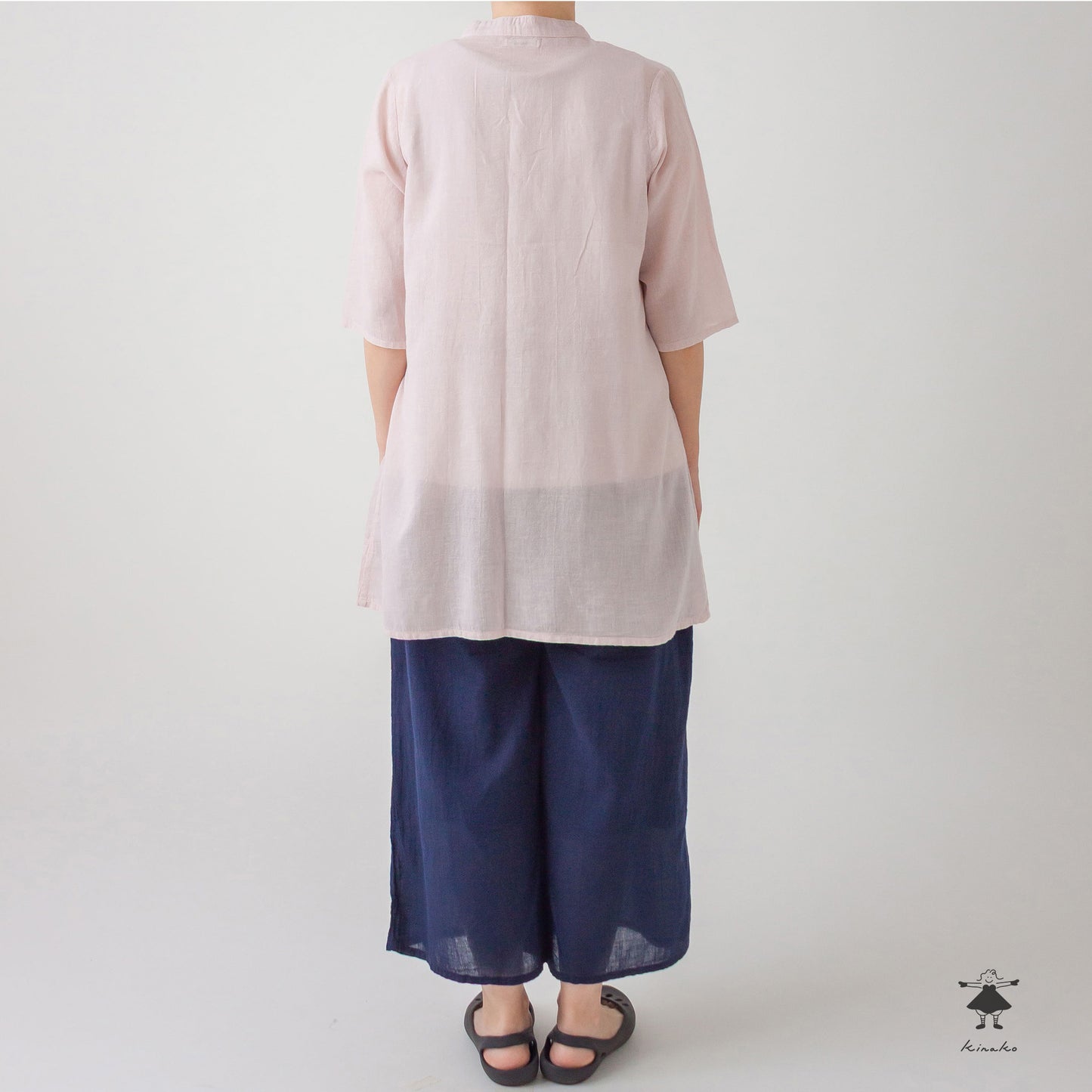 シングルガーゼ Ｖ衿チュニック