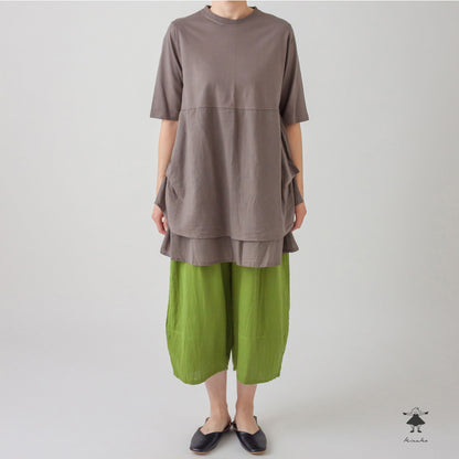 天竺切替シングルガーゼチュニック