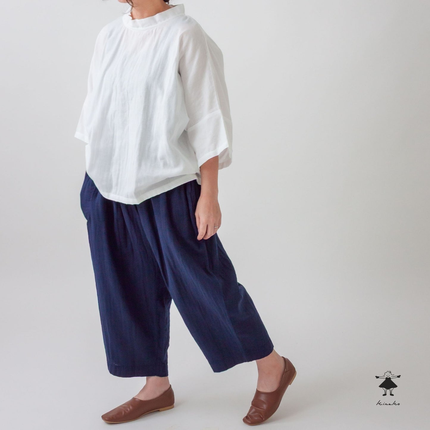 ダブルガーゼ ゆったりパンツ