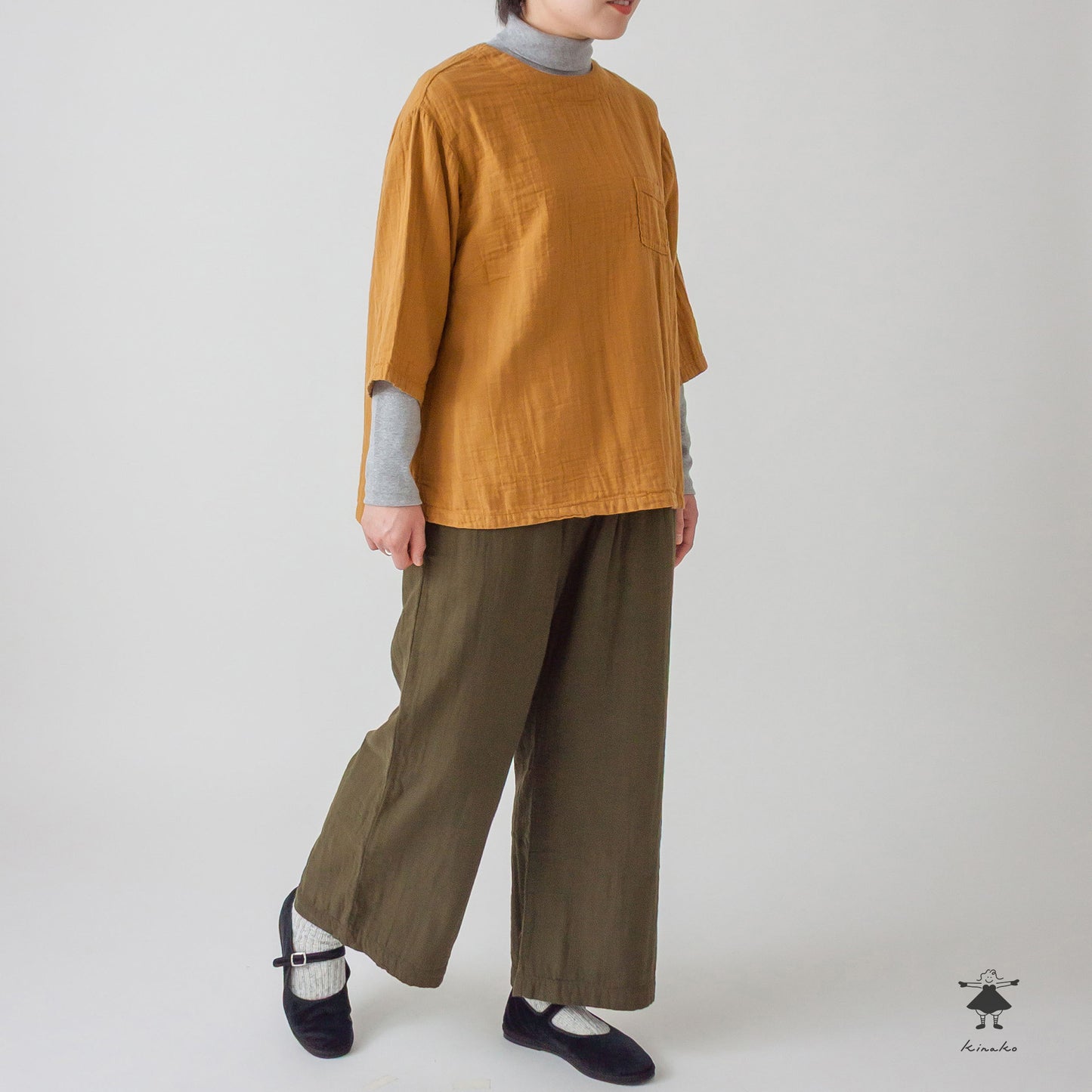 トリプルガーゼワイドパンツ