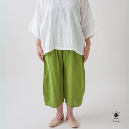 ダブルガーゼ七分丈ピエロパンツ