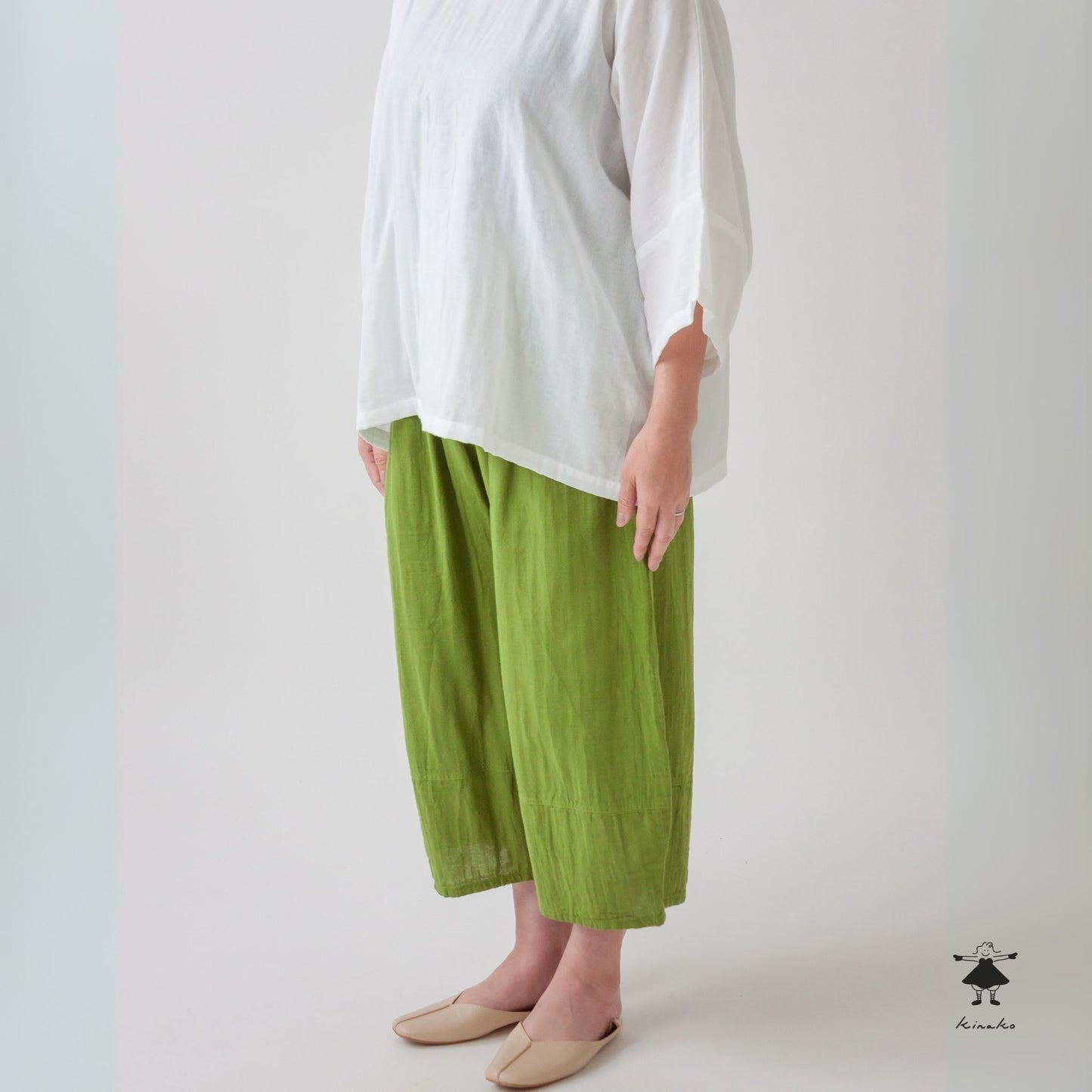 ダブルガーゼ七分丈ピエロパンツ