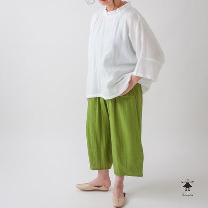 ダブルガーゼ七分丈ピエロパンツ