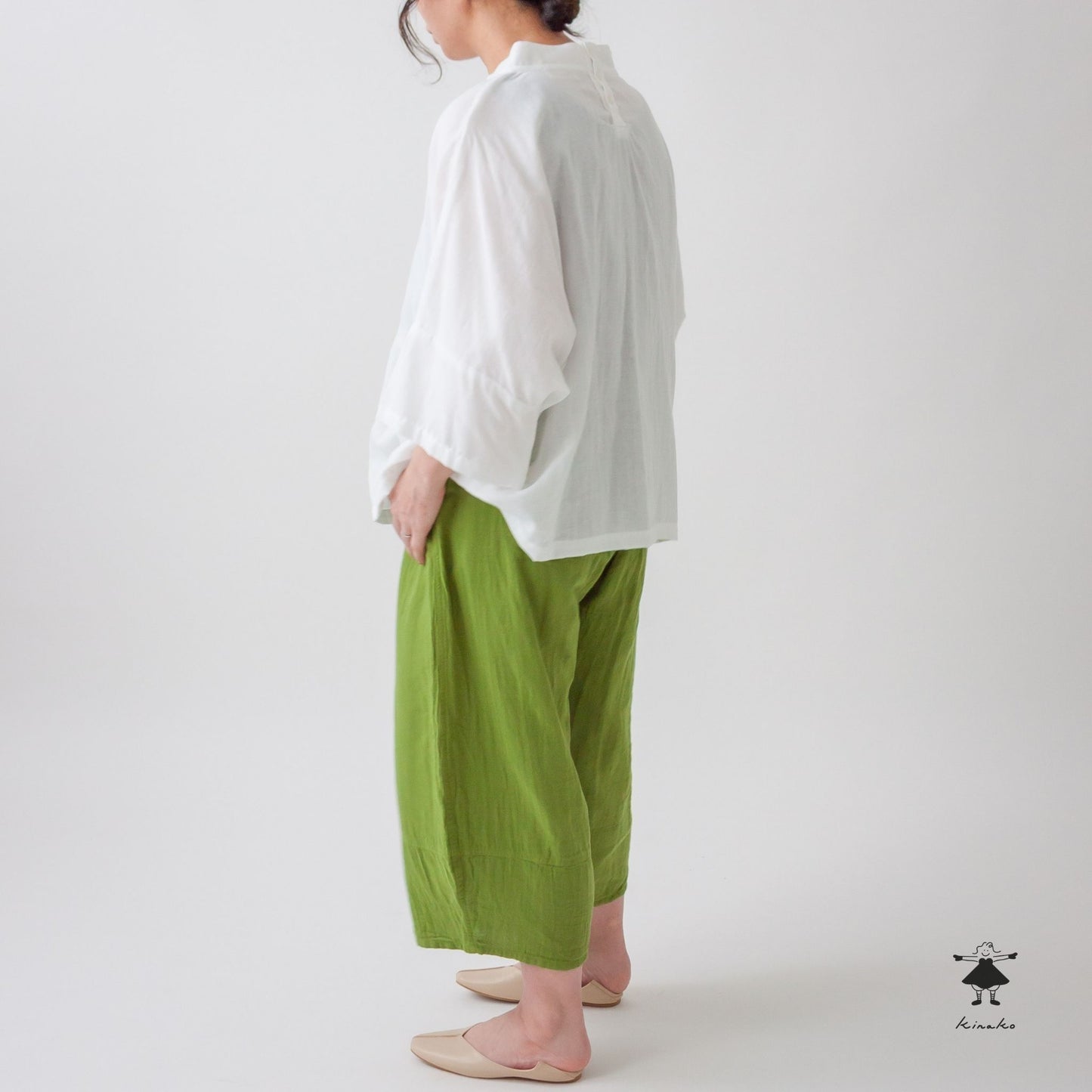 ダブルガーゼ七分丈ピエロパンツ