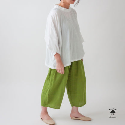 ダブルガーゼ七分丈ピエロパンツ