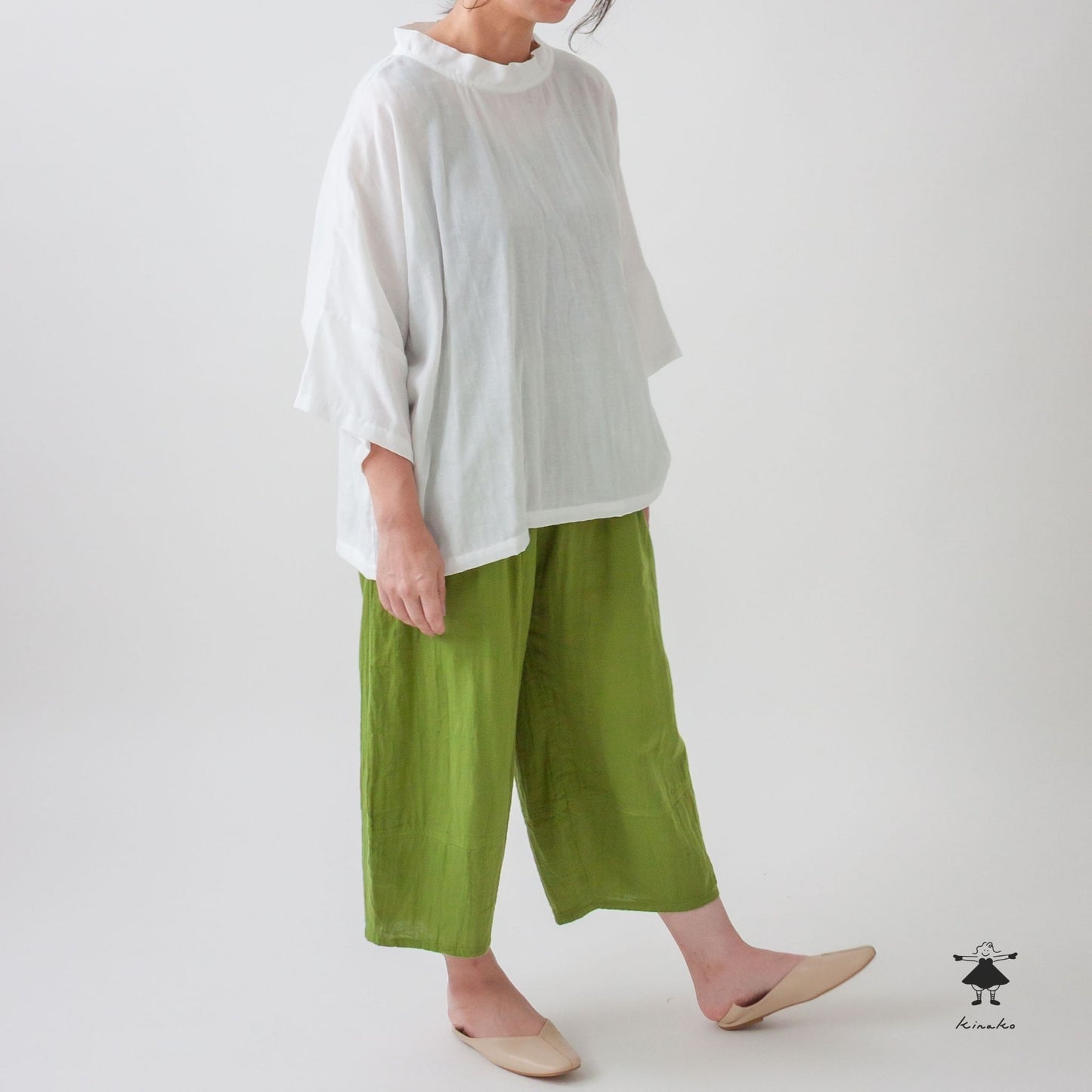 ダブルガーゼ七分丈ピエロパンツ