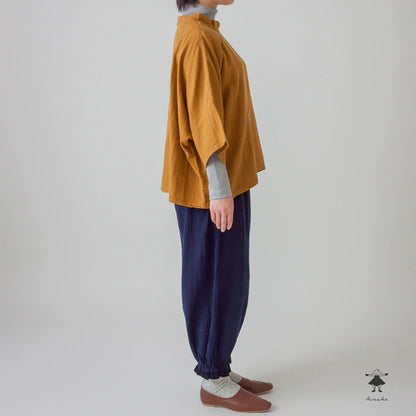 ダブルガーゼ 裾レースパンツ