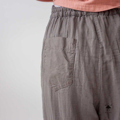 ダブルガーゼ後ポケットパンツ