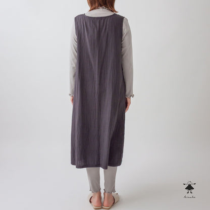 ダブルガーゼ脇切替ジャンパースカート