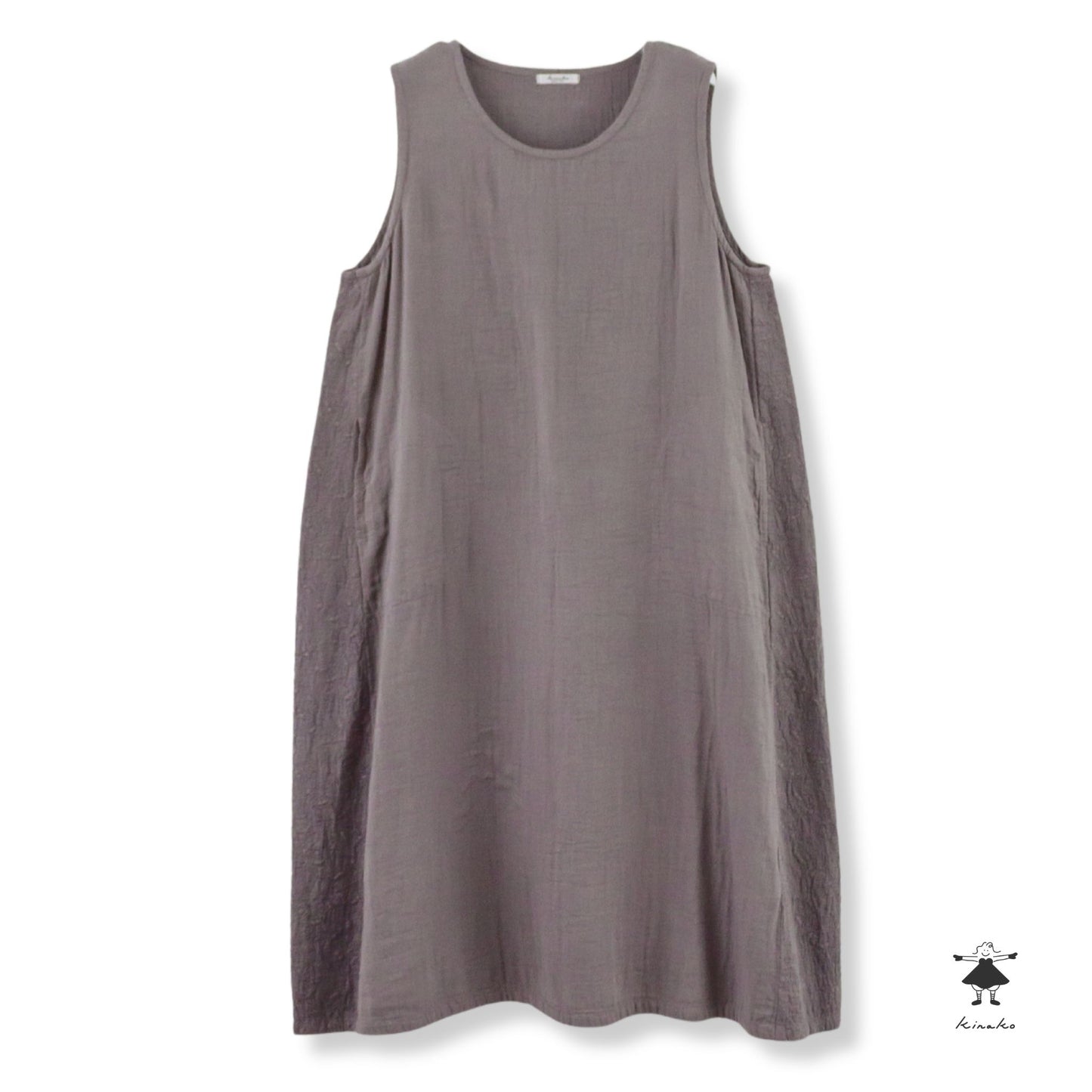 ダブルガーゼ脇切替ジャンパースカート