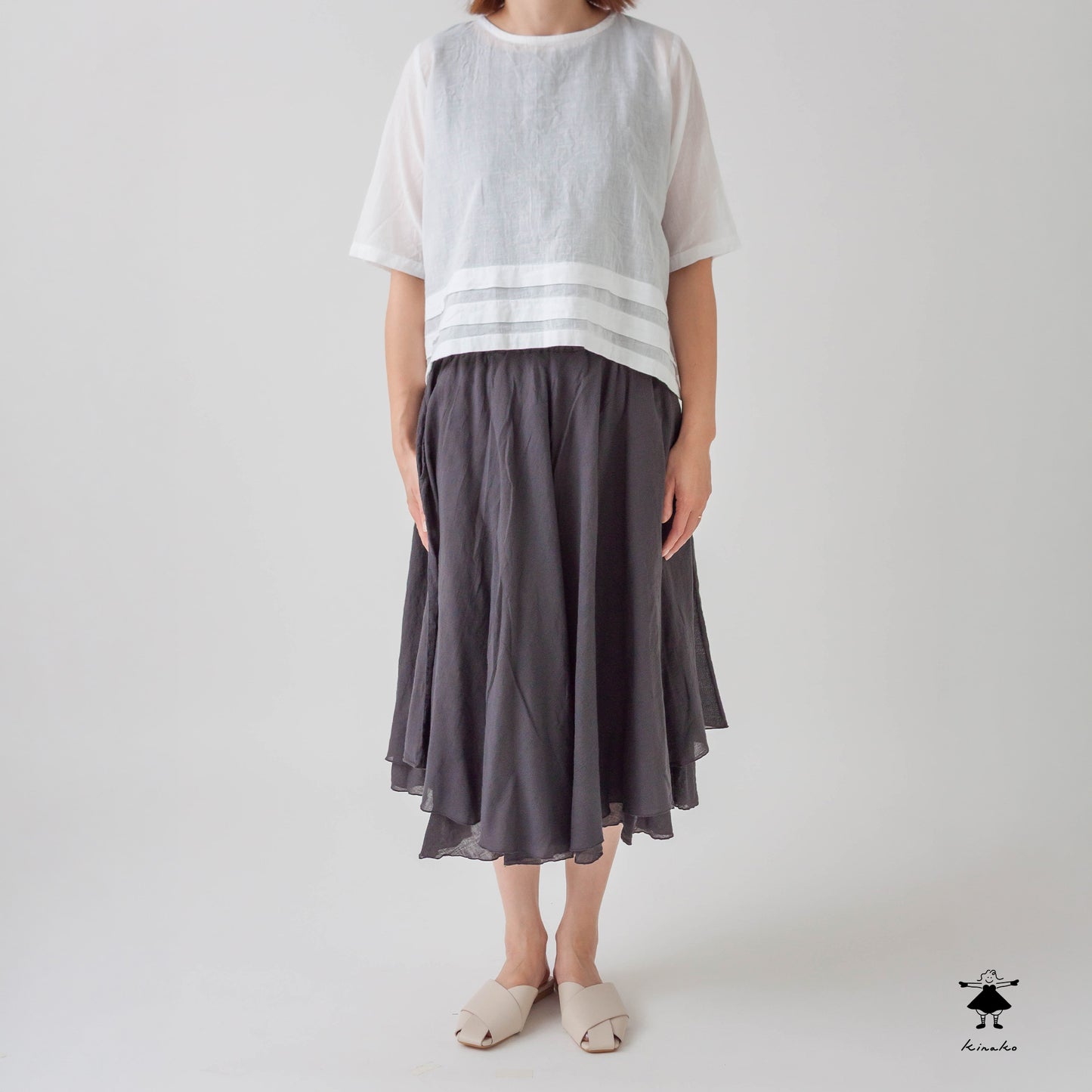 シングルガーゼ ダブルフェイススカート