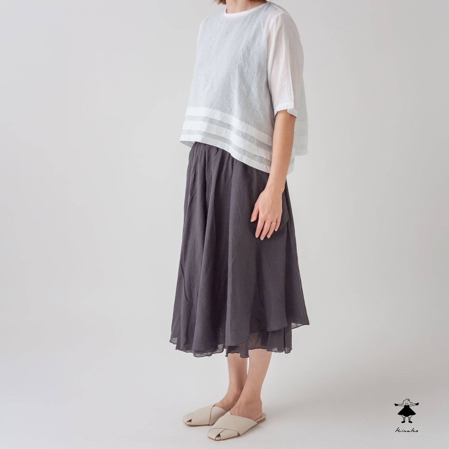 シングルガーゼ ダブルフェイススカート