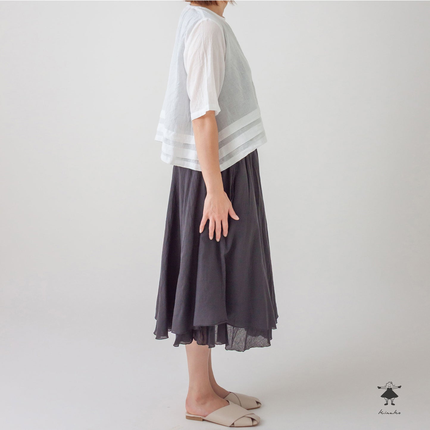 シングルガーゼ ダブルフェイススカート