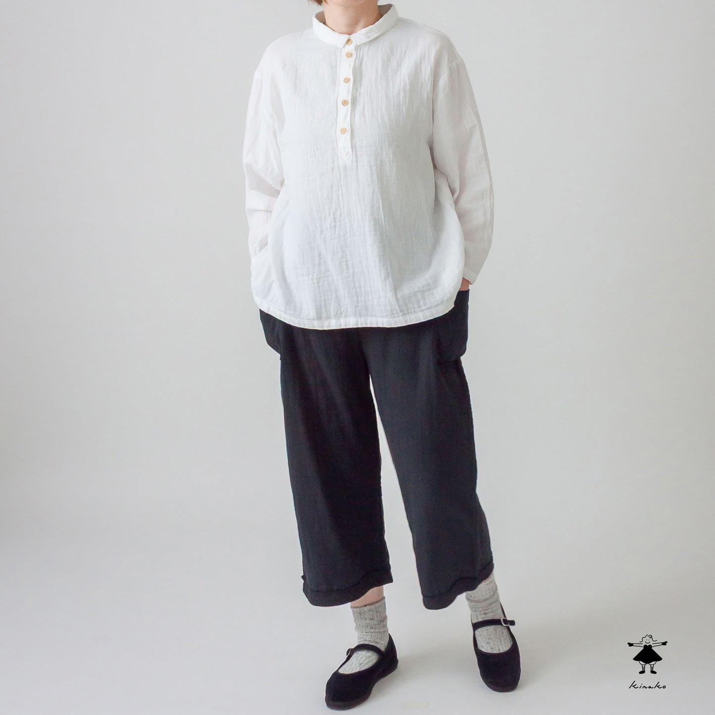 トリプルガーゼ ワイドパンツ