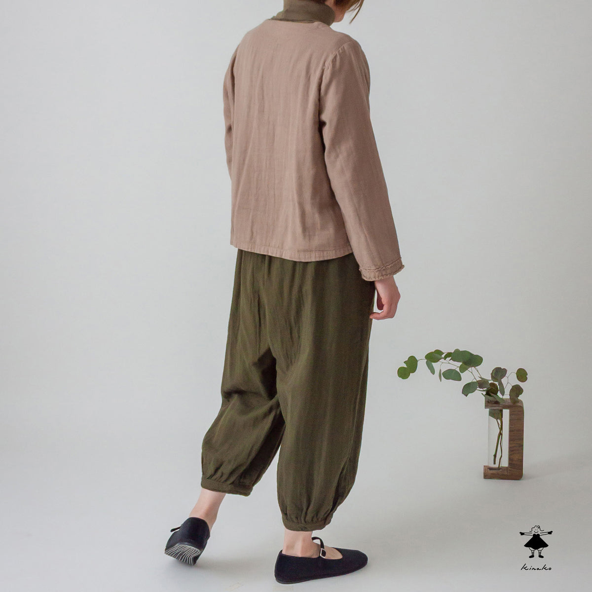トリプルガーゼ 裾カフスパンツ