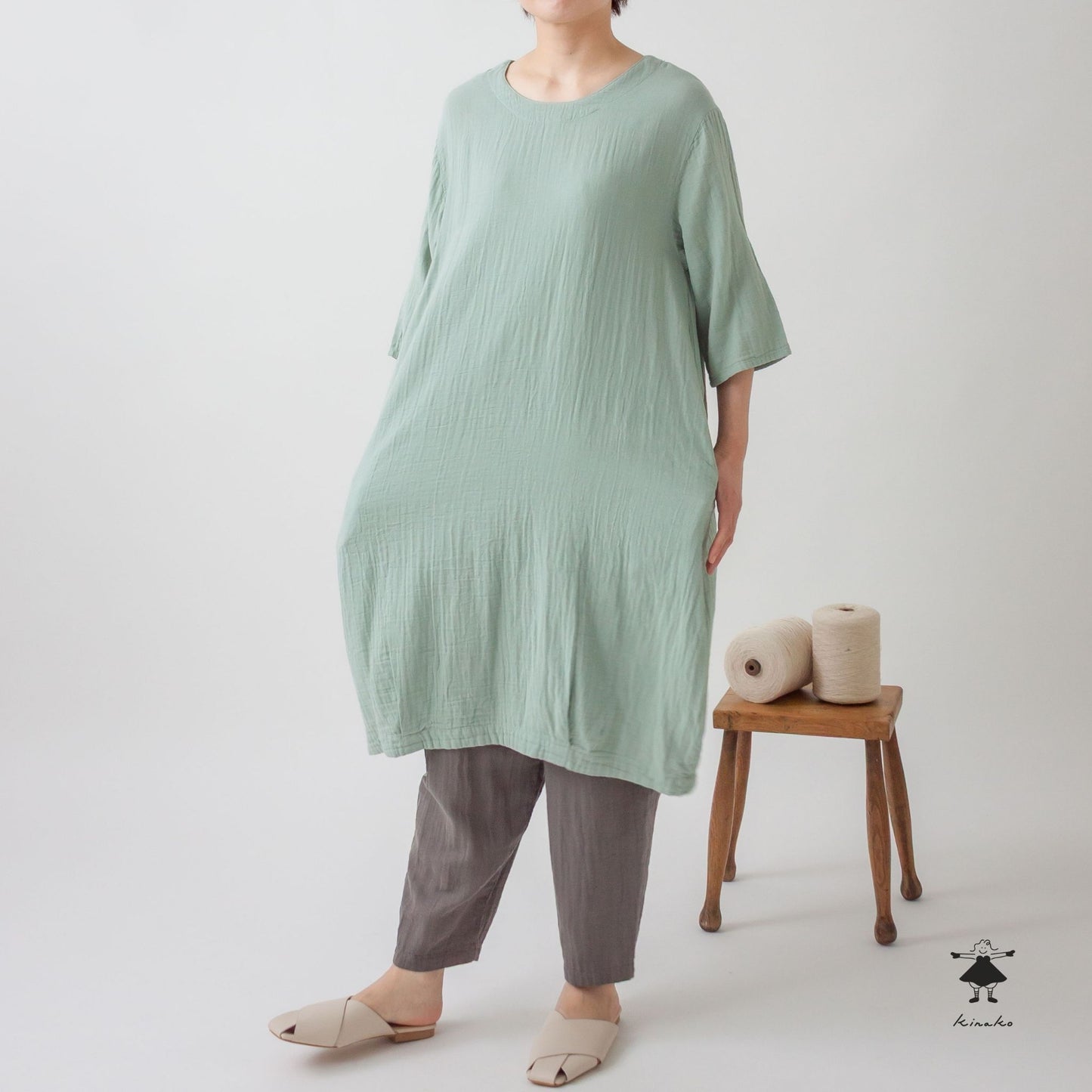 ダブルガーゼバルーンワンピース