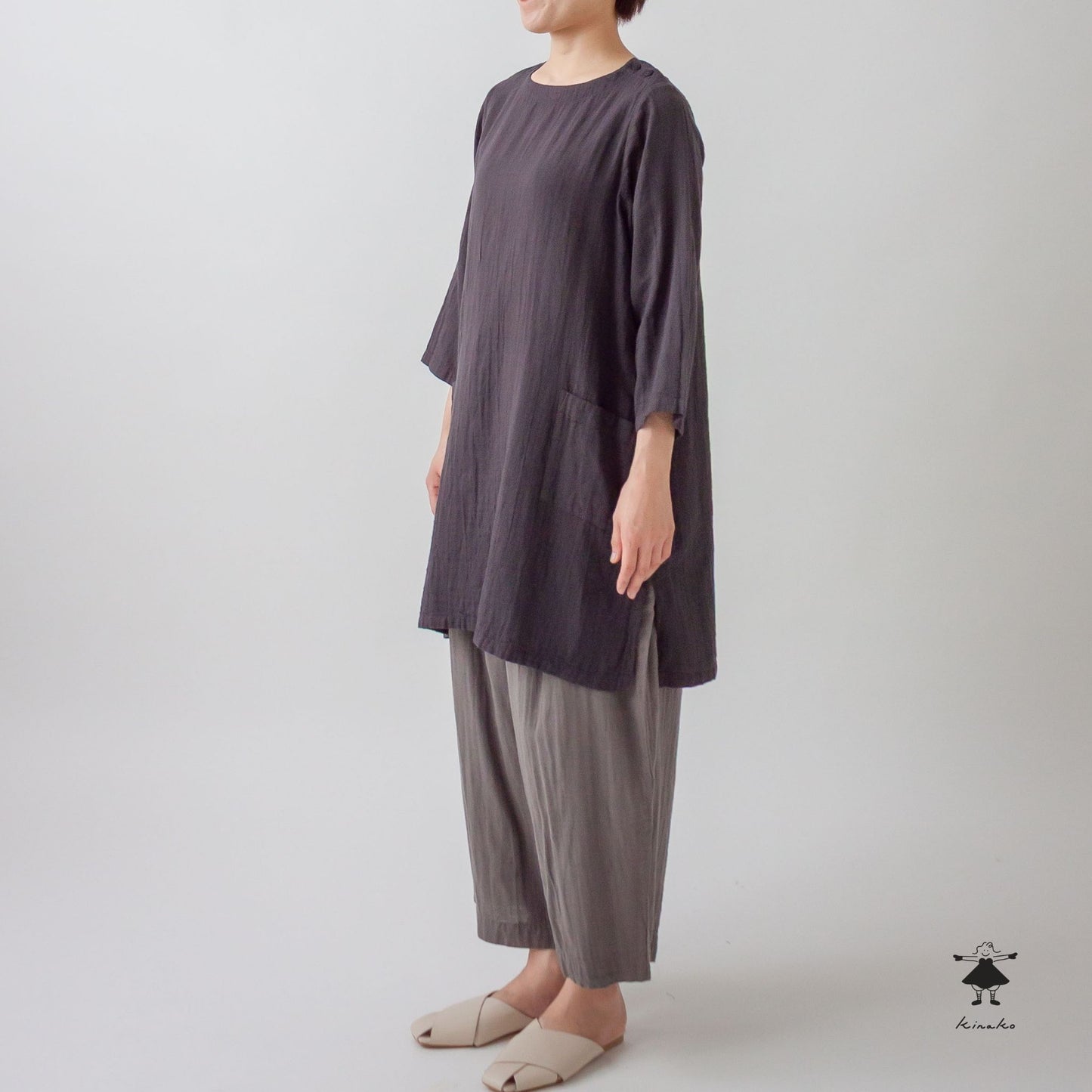 ダブルガーゼポケットワンピース