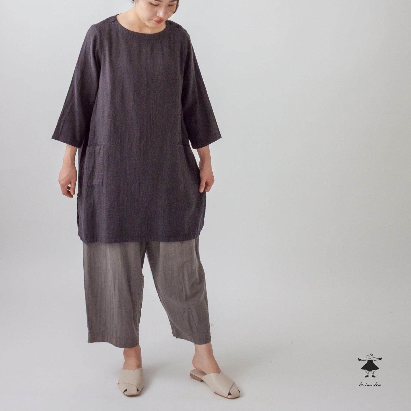 ダブルガーゼポケットワンピース