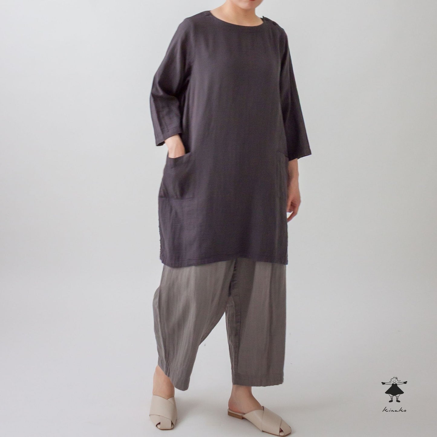 ダブルガーゼポケットワンピース