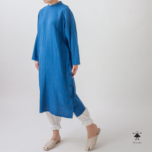 ダブルガーゼサイドスリットワンピース