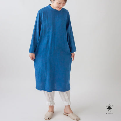 ダブルガーゼサイドスリットワンピース