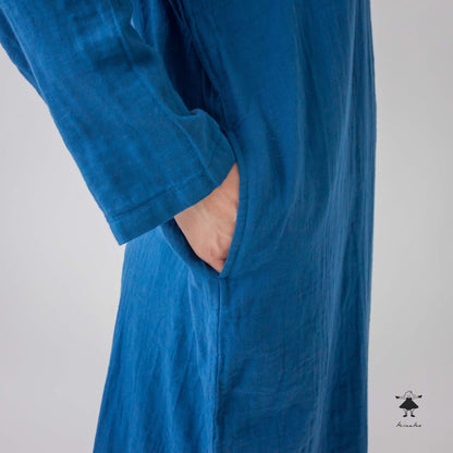 ダブルガーゼサイドスリットワンピース