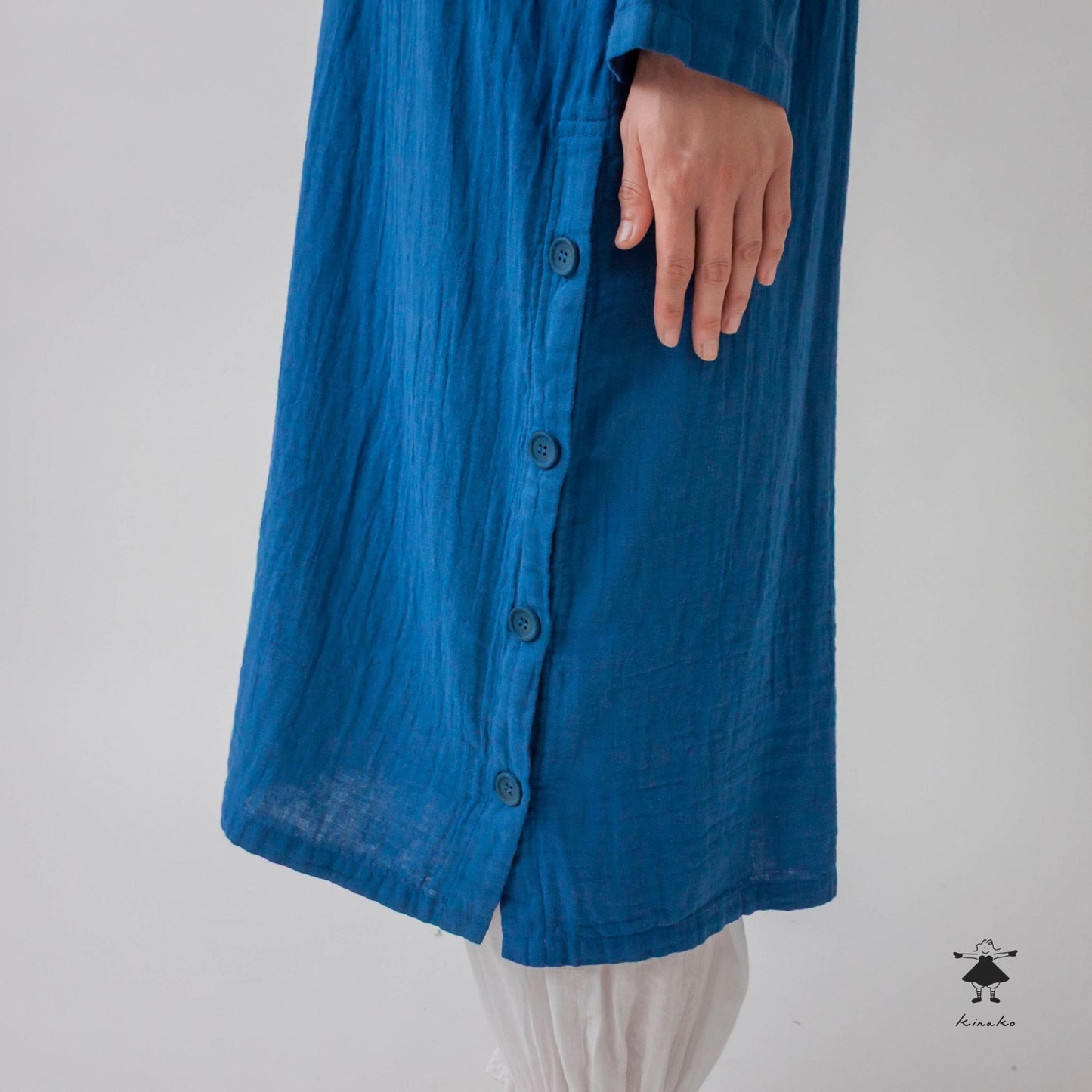 ダブルガーゼサイドスリットワンピース