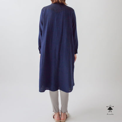 ダブルガーゼシャツワンピース