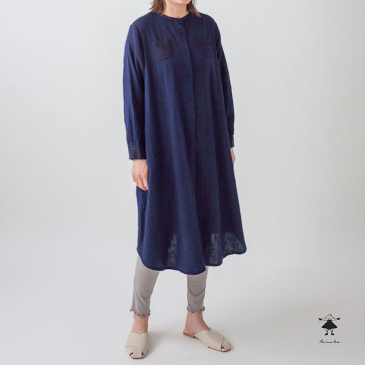 ダブルガーゼシャツワンピース