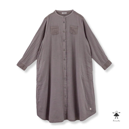 ダブルガーゼシャツワンピース