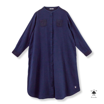 ダブルガーゼシャツワンピース