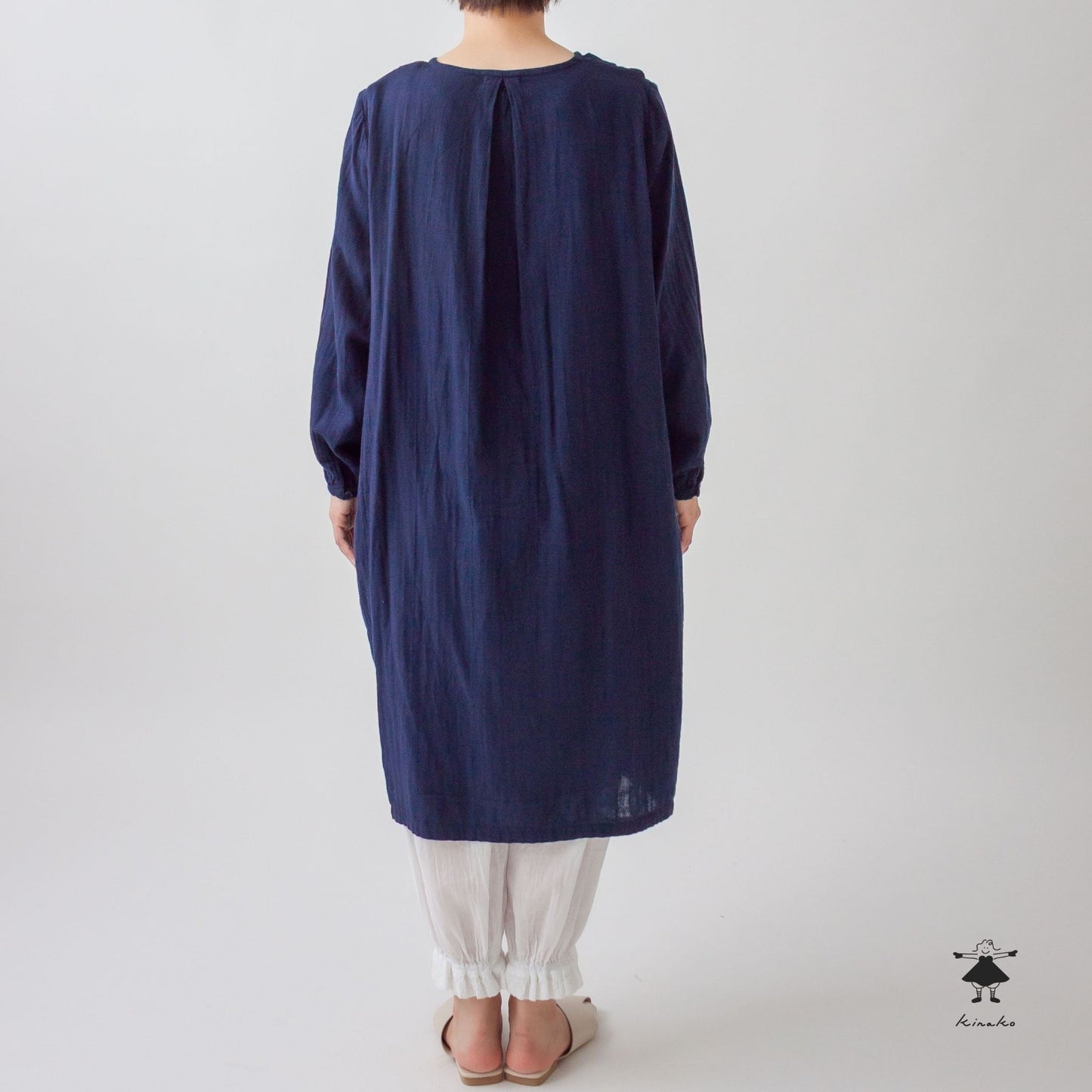 ダブルガーゼ胸切替ワンピース