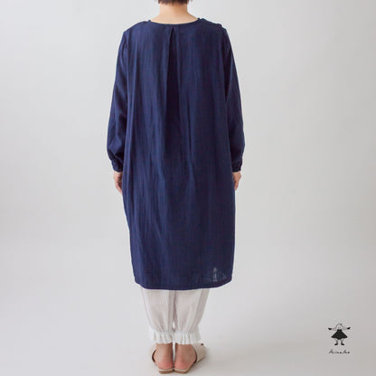 ダブルガーゼ胸切替ワンピース