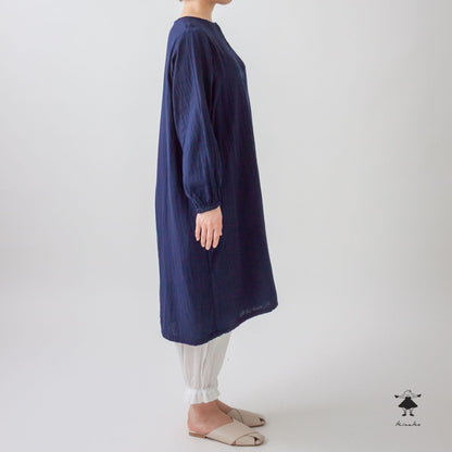 ダブルガーゼ胸切替ワンピース