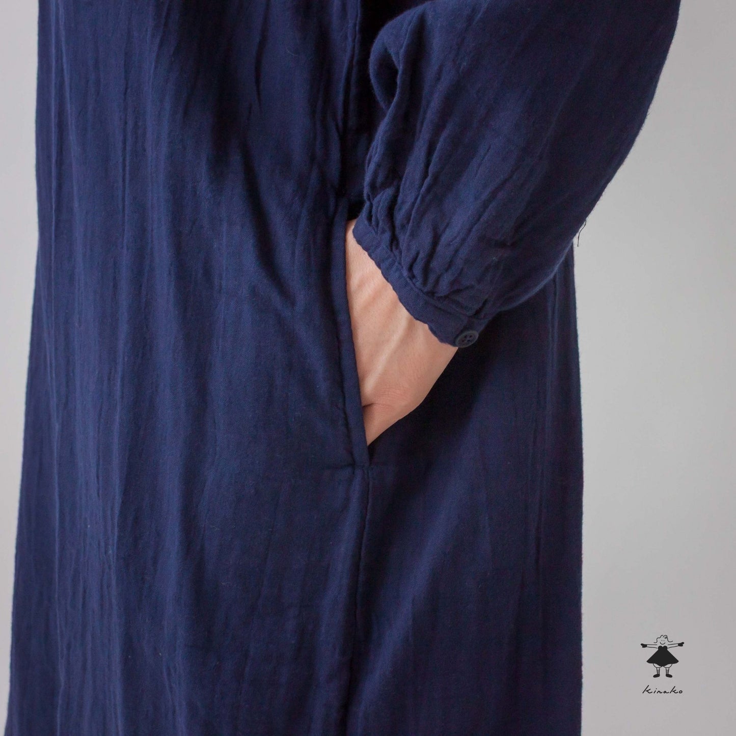 ダブルガーゼ胸切替ワンピース