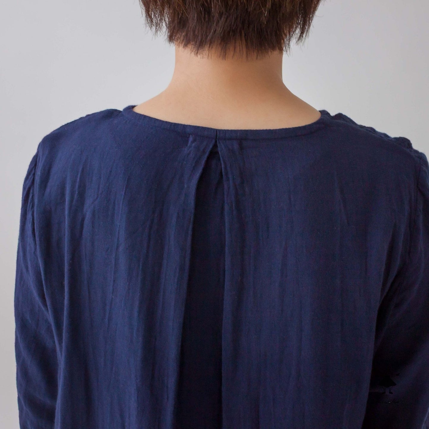 ダブルガーゼ胸切替ワンピース