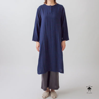 ダブルガーゼ後タックワンピース