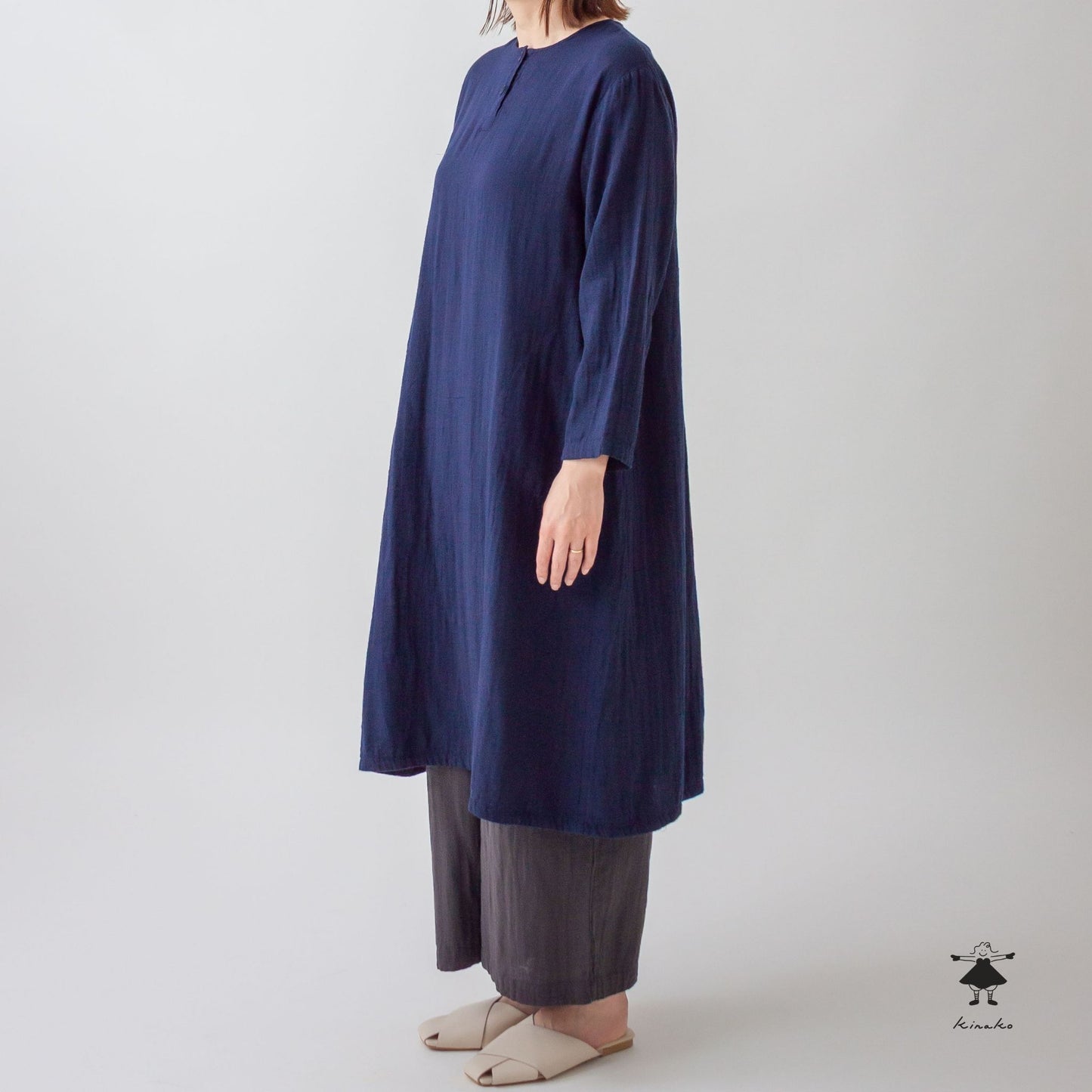 ダブルガーゼ後タックワンピース