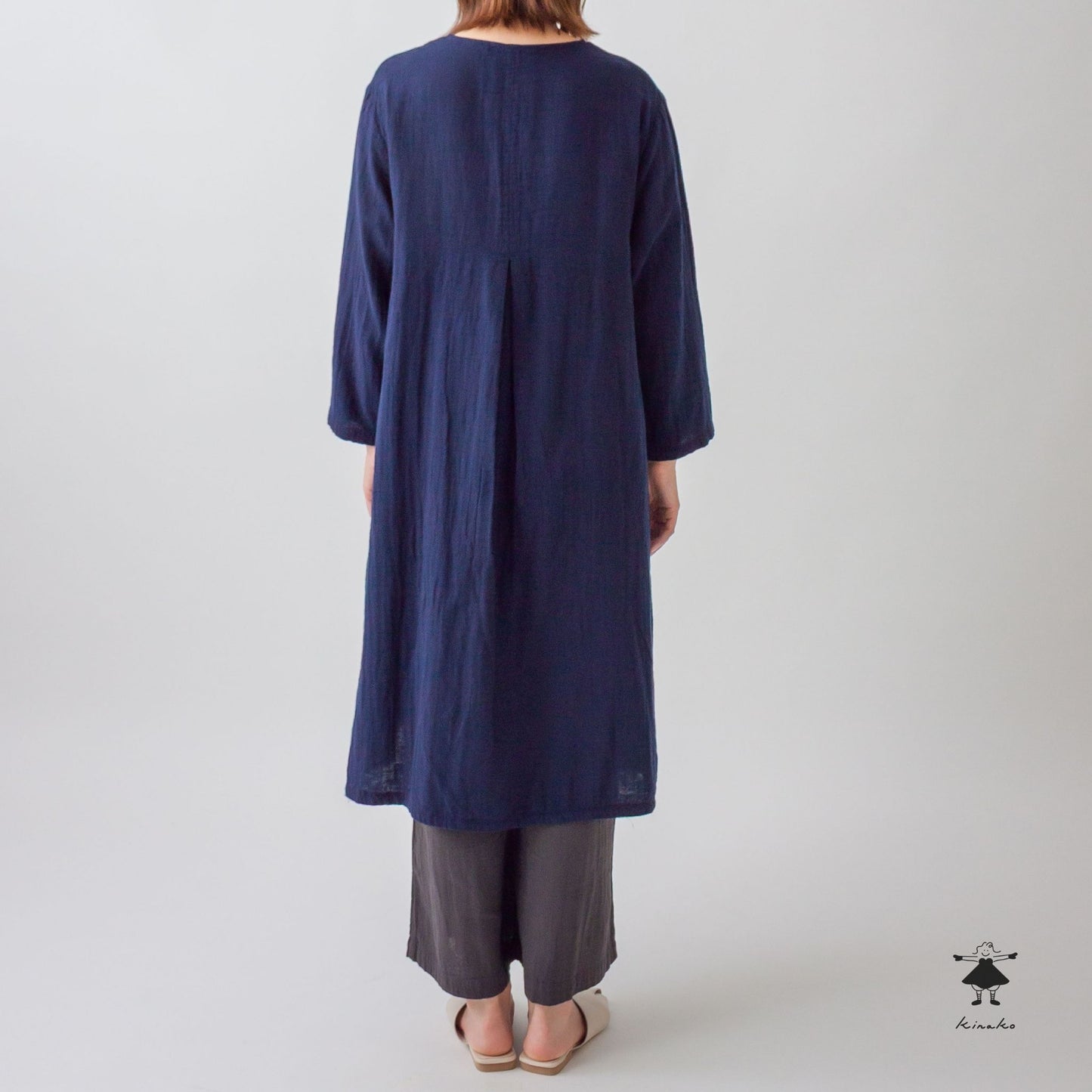 ダブルガーゼ後タックワンピース