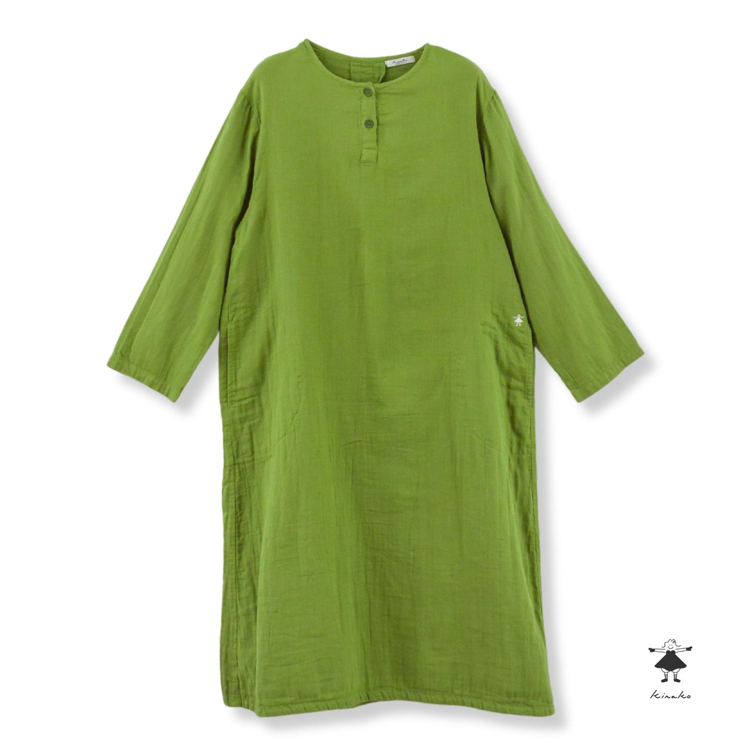 ダブルガーゼ後タックワンピース