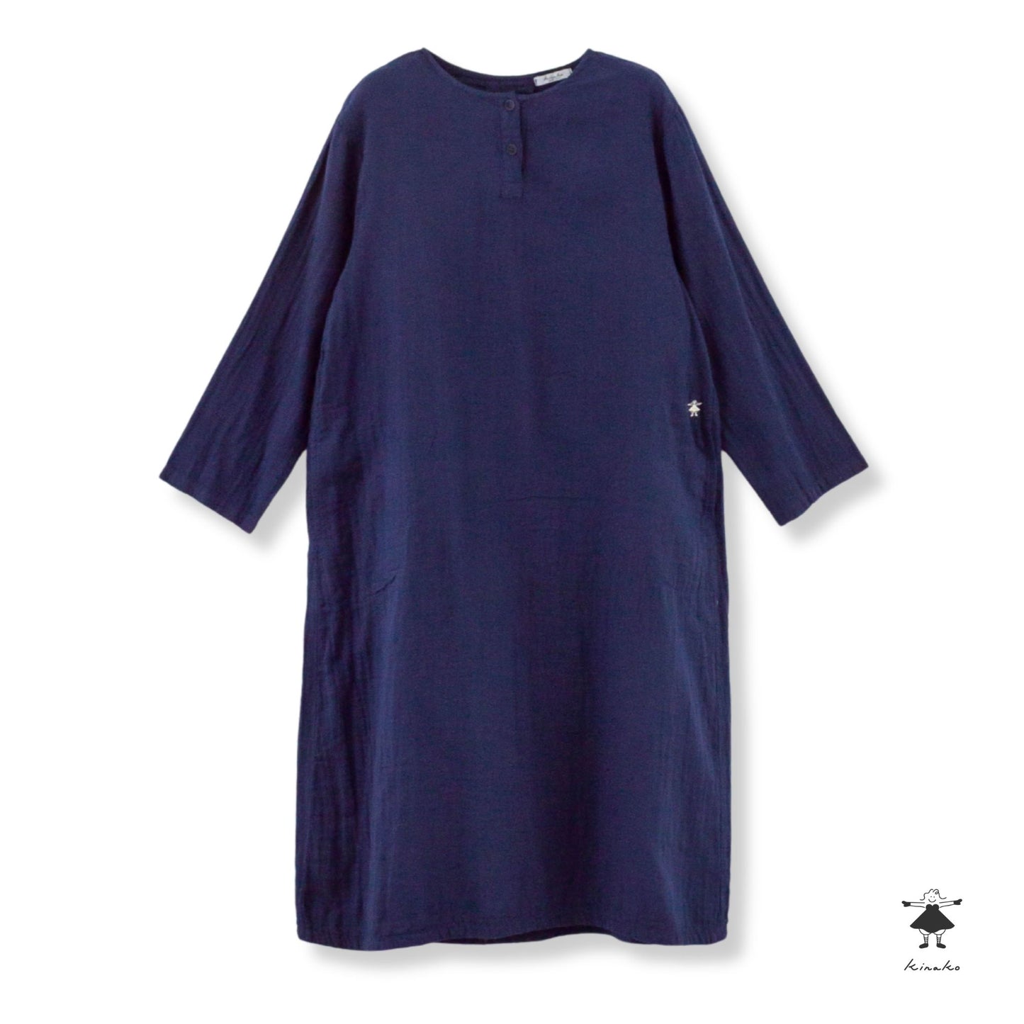 ダブルガーゼ後タックワンピース