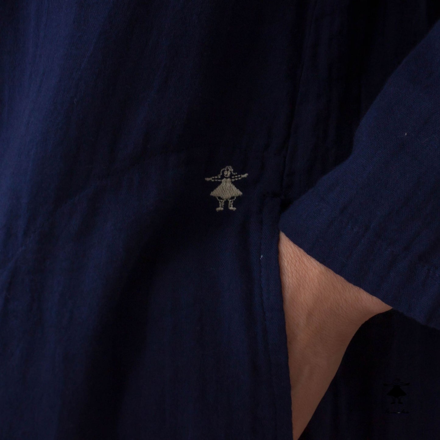 ダブルガーゼ後タックワンピース