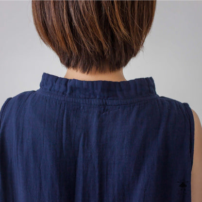 ダブルガーゼ スカラップレースレイヤー ワンピース